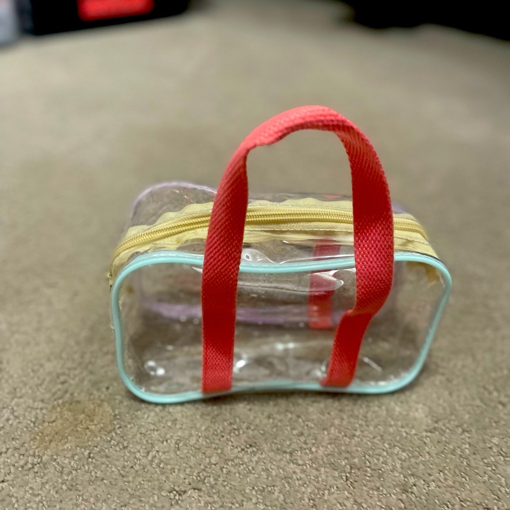 Clear plastic mini tote